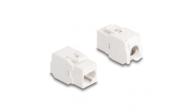 Modularpesa RJ45 Cat6a varjestamata tööriistavaba, valge