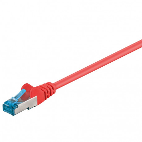 Võrgukaabel Cat6a S/FTP 1.0m, punane, PiMF, LSZH, CU