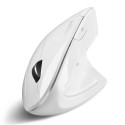 Perixx PERIMICE-813 W Wireless Mouse Optical Vertical Vertical Right White RF+ BLUETOOTH