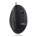 Perixx PERIMICE-519 Wired Mouse Optical Vertical Vertical Clickless Black Silent