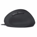 Perixx PERIMICE-519 Wired Mouse Optical Vertical Vertical Clickless Black Silent