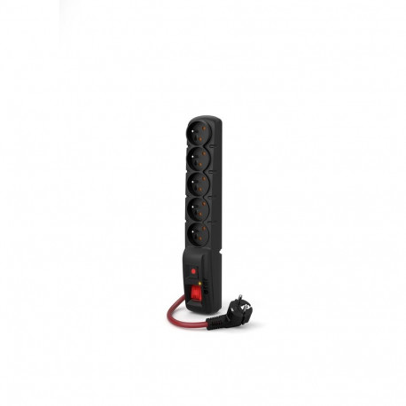 ACAR pikendusjuhe F5 POWER 5 pistikupesaga 230V 5m, must