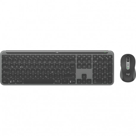 Logitech 920-012504 klaviatuur hiirega kontor RF juhtmevaba + Bluetooth QWERTZ saksa grafiit