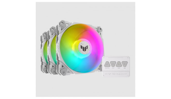 ASUS TUF GAMING TF120 ARGB VALGE VÄLJAANNE 3IN1 Arvutikorpuse õhkjahuti 12 cm 3 tk.