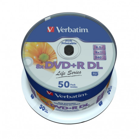 Verbatim DVD+R plaadid 8,5GB 50pcs 8x laia trükitava pinnaga