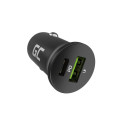 Green Cell GC CADM-GC-38AC - USB-Ladegeraet 38 W 1x USB-C USB-A schwarz Flashlight, GPS, Headphones,