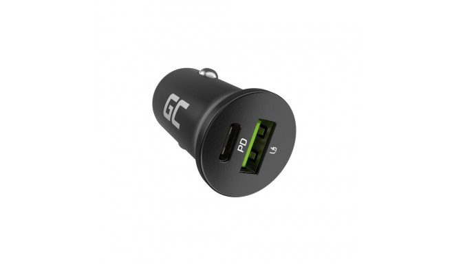 Green Cell GC PowerRide Nano38 38W 6A 1x USB-C 1x USB-A autolaadija