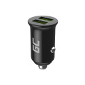 Green Cell GC CADM-GC-36AA - USB-Ladegeraet 36 W 2x USB-A schwarz Flashlight, GPS, Headphones, Mobil