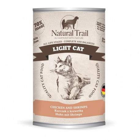 NATURAL TRAIL Light kana ja krevettidega märg kassitoit, 400g