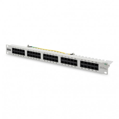 Digitus CAT 3 ISDN patch panel, unshielded, grey
