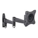 Manhattan TV & Monitor Mount, Wall, Full Motion, 1 screen, Screen Sizes: 13-27", Black, VESA 75x75 t