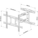 Techly 40-65 Ultra Slim Full Motion LCD TV Wall Mount Bracket Black" ICA-PLB 171L Techly 40-65 Ultra Slim Full Motion LCD TV Wall Mount Bracket Black" ICA-PLB 171L