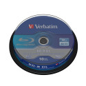 Bluray Verbatim 50GB 10pcs Spindel 6x White Blue