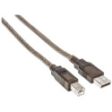Manhattan USB-A to USB-B Cable, 11m, Male to Male, Active, 480 Mbps (USB 2.0), Built In Repeater, Hi