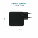 Mobilis Charger 100W 2USB C 1USBA GaN cable 100W Laptop, Smartphone, Tablet Black AC Indoor