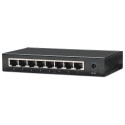 Intellinet 8-Port Fast Ethernet Office Switch, Desktop Size, Metal, IEEE 802.3az (Energy Efficient E