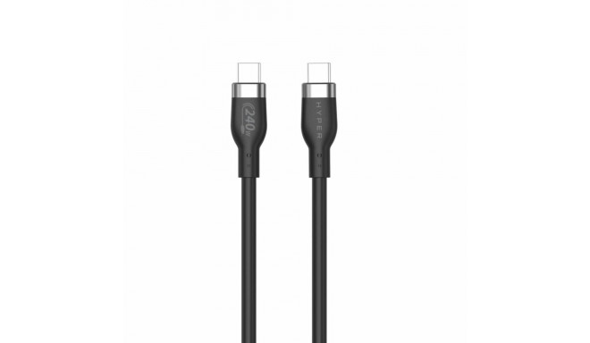 Hyper HyperJuice 240W silikoonist USB-C to USB-C kaabel (6ft/2m) - must