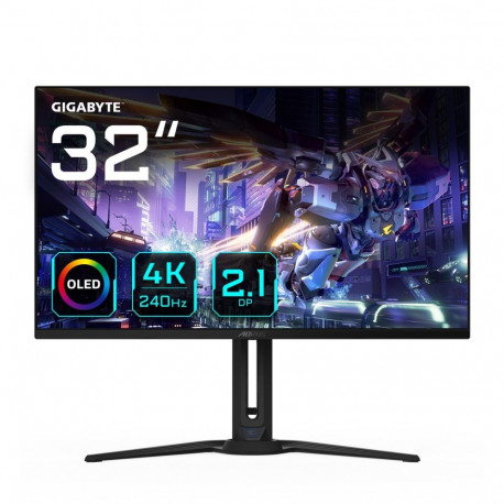 GIGABYTE mängurimonitor AORUS FO32U2P 32" OLED 3840x2160(UHD) 240Hz 0.03ms 250cd/m2 KVM FreeSync Pre