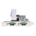 StarTech.com 2-Port Serial PCIe Card, Dual-Port PCI Express to RS232/RS422/RS485 (DB9) Serial Card, 