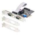 StarTech.com 2-Port Serial PCIe Card, Dual-Port PCI Express to RS232/RS422/RS485 (DB9) Serial Card, 