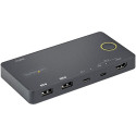 StarTech.com 2 Port Hybrid USB-A + HDMI & USB-C KVM Switch - Single 4K 60Hz HDMI 2.0 Monitor - Compa