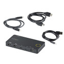 StarTech.com 2 Port Hybrid USB-A + HDMI & USB-C KVM Switch - Single 4K 60Hz HDMI 2.0 Monitor - Compa