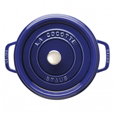 Staub ümmargune malmpott 24cm, tumesinine