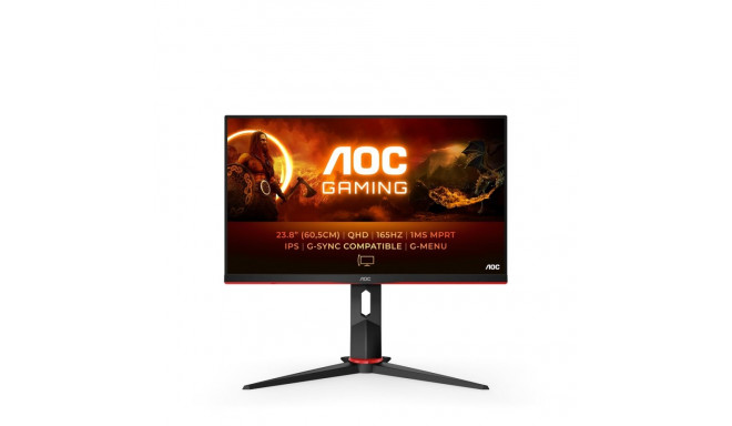 AOC G2 Q24G2A/BK LED display 60.5 cm (23.8") 2560 x 1440 pixels Quad HD LCD Black, Red