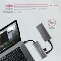Axagon HMC-5G2 laptop dock/port replicator USB 3.2 Gen 2 (3.1 Gen 2) Type-C Grey