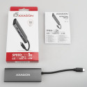 Axagon HMC-5G2 laptop dock/port replicator USB 3.2 Gen 2 (3.1 Gen 2) Type-C Grey