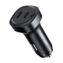 Acefast Car Charger Acefast B2, 72W, 2x USB-C (black)