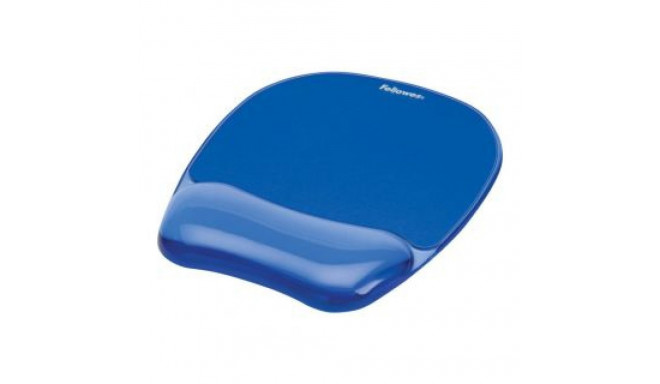 Fellowes Mouse pad with wrist support CRYSTAL, blue
