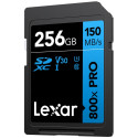 LEXAR SDXC 800X PRO UHS-I CARDS, C10 (V30) U3, R150/W45, 256GB