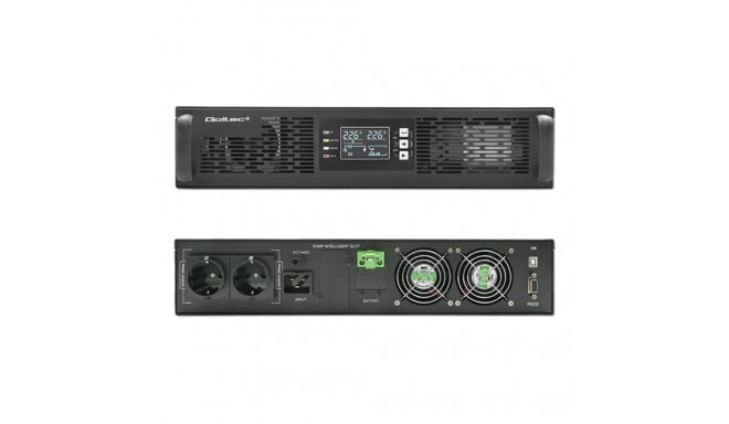 QOLTEC 52286 katkestuseta toiteallikas UPS RACK jaoks / 2kVA / 2000W / võimsustegur 1.0 / LCD / EPO 