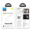 Joyroom S-H142 Lightning OTG HUB - USB-A 3.2 / Lightning / SD, TF card reader - white