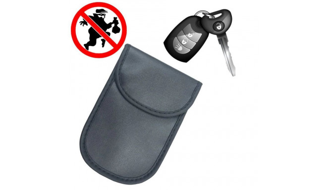 Anti-theft Car Key Pouch Radio Blocking Pouch Keyless Faraday Box Faraday Cage 14cm with 10cm Black