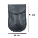 Anti-theft Car Key Pouch Radio Blocking Pouch Keyless Faraday Box Faraday Cage 14cm with 10cm Black