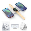 Dudao A11N 15W 3in1 Inductive Charger - White + USB-C / USB-C Cable