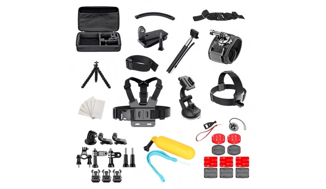 Set of 50 in 1 accessories for GoPro SJCAM sports cameras