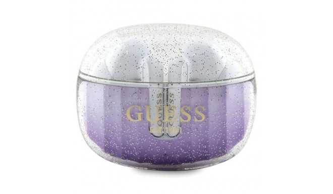 Guess Glitter Gradient TWS Bluetooth headphones with docking station - purple