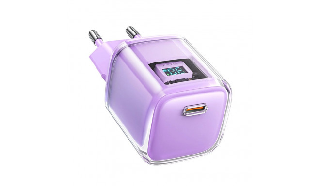 Acefast A53 PD 30W GaN USB-C charger with display - purple