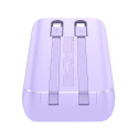 Joyroom JR-PBC06 mini power bank with built-in USB-C / Lightning cables 30W 10000mAh - purple