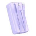 Joyroom JR-PBC06 mini power bank with built-in USB-C / Lightning cables 30W 10000mAh - purple