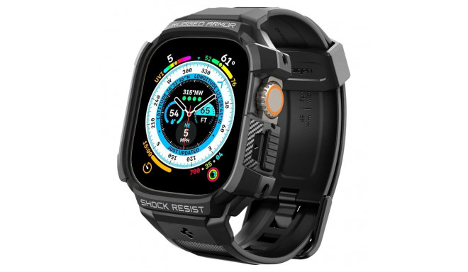 Spigen Rugged Armor Pro Apple Watch Ultra (49mm) Strap Case - Black