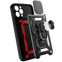 Hybrid Armor Camshield case for Realme 10 Pro armored case with camera cover black