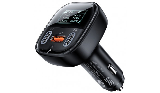 Acefast car charger 101W 2x USB Type C / USB, PPS, Power Delivery, Quick Charge 4.0, AFC, FCP black 