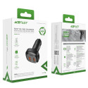 Acefast car charger 66W 2x USB / USB Type C, PPS, Power Delivery, Quick Charge 4.0, AFC, FCP, SCP bl