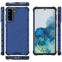 Honeycomb case armored cover with a gel frame for Samsung Galaxy S22 blue