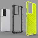 Honeycomb case armored cover with a gel frame for Samsung Galaxy S22 Ultra transparent