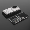 Honeycomb case armored cover with a gel frame for Samsung Galaxy S22 Ultra transparent